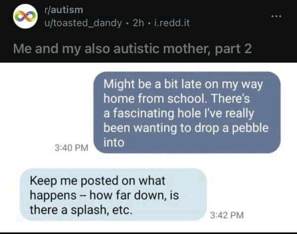 TheodoraSpoons's tweet photo. Hiring: Mother Friend Figure, must be interested and supportive of random BS 🤣
#MentalHealthMemes #AutismMeme https://t.co/tQmKV7YGEn