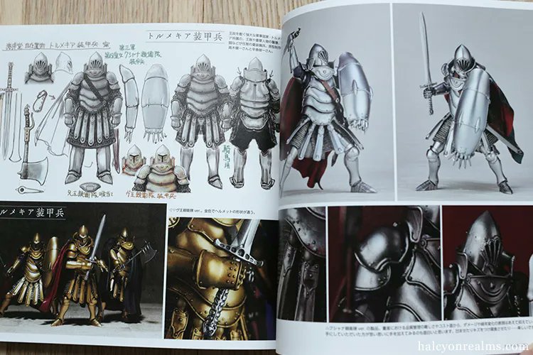 On top of photo documentation of the elaborate model/diorama creation process, there are also concept art drawings by Takayuki Takeya included - 