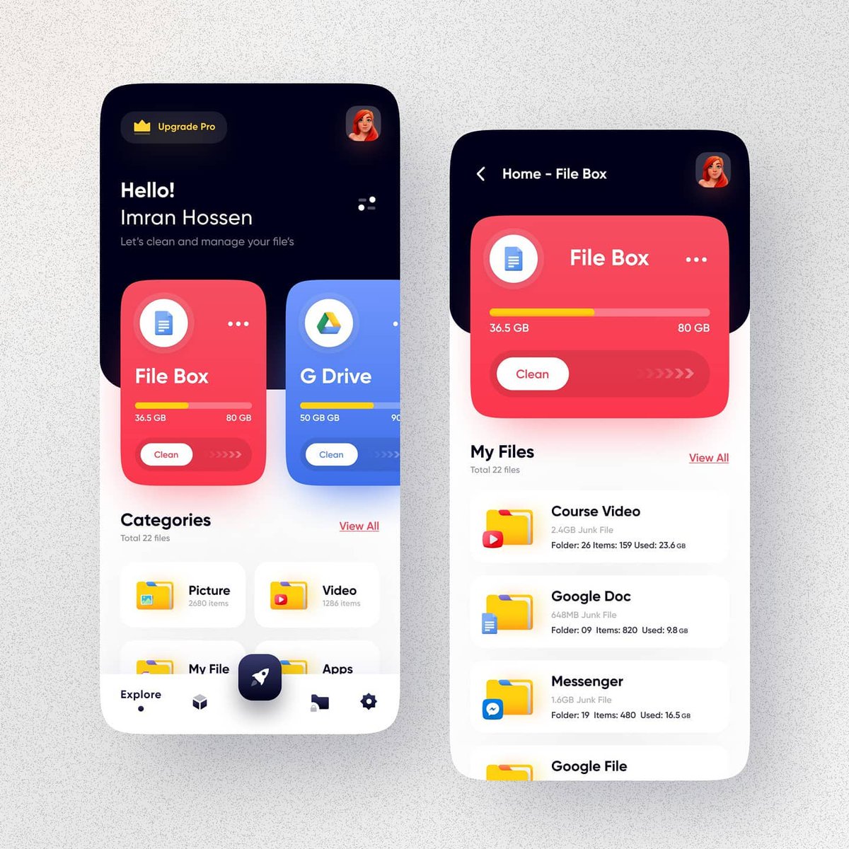 ui_uxwasif's tweet photo. Hey, what's up?

Recently I am working on File Manager Mobile App. Hope you like it.

Like and leave comment, it'll make me glad ❤️

Work inquiry 📧 : uiuxwasif@gmail.com 

Design by @uiuxwasif

•
•
•
•
Tag:
#dribbble #ux #design #uidesign #userinterface #graphicdesignui https://t.co/sKPhHaaw8T