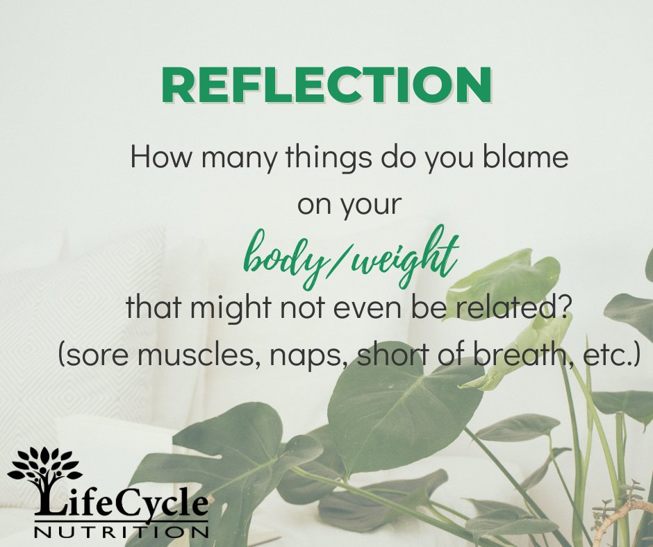 NutritionCycle's tweet photo. There is no denying weight stigma, but many people stigmatize themselves or blame their weight for things and aren't aware they are doing it.  Weight stigma increases body dissatisfaction and has been shown to have a negative impact on health. #weightstigma #haes #dietitians https://t.co/DITg0HsIya
