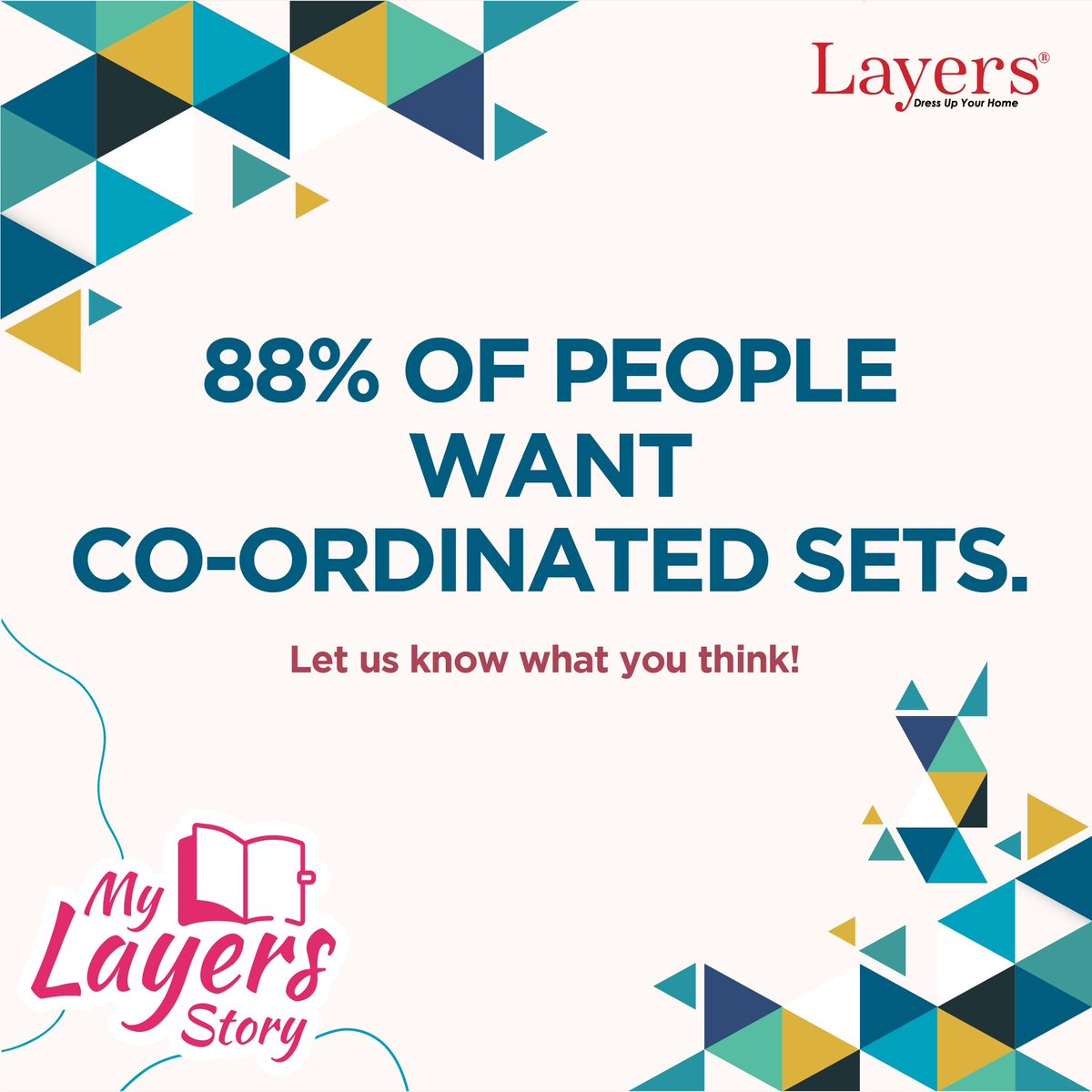 LayersIndia's tweet image. We asked, and you delivered. Nothing makes us happier than knowing more about your styling choices, and we always want to know more. Keep the comments coming, and watch this space for more on our #MyLayersStory 
#DesignerLook #InstaPollAnnouncment #Colors #DressUpYourHome #Layers