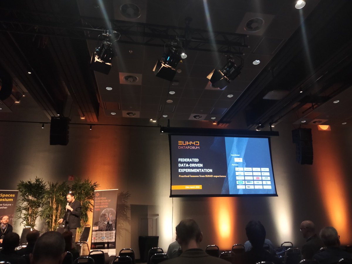 LiliBeltranB's tweet image. During the #dataforum2023 was highlighted the importance of interoperability and the @EuHubs4 catalogue as a solution to easily exchange data in a trusted manner. All our EUH4D experience federeting assets was addressed. 
@EGI_eInfra @ids_association
@ITI_TIC @TeraLab_DIH