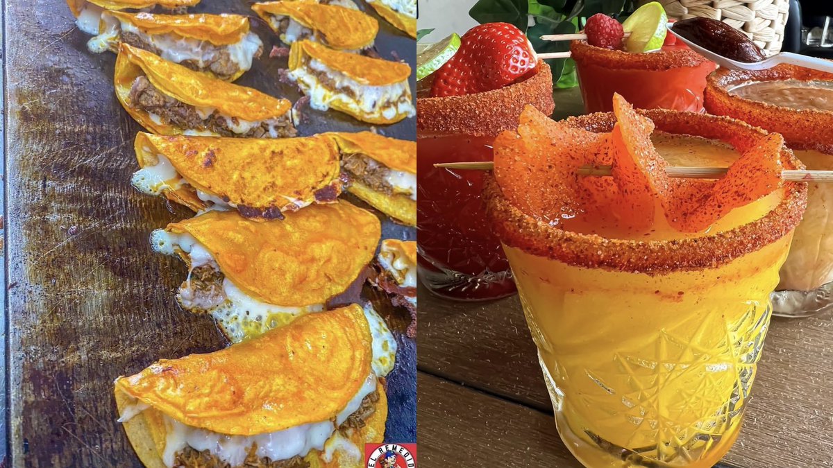 Birria Pizza and Michelada IV Bags at El Remedio Mexican Kitchen &amp; Bar in San Antonio 

5018 Research Dr, San Antonio, TX 78240