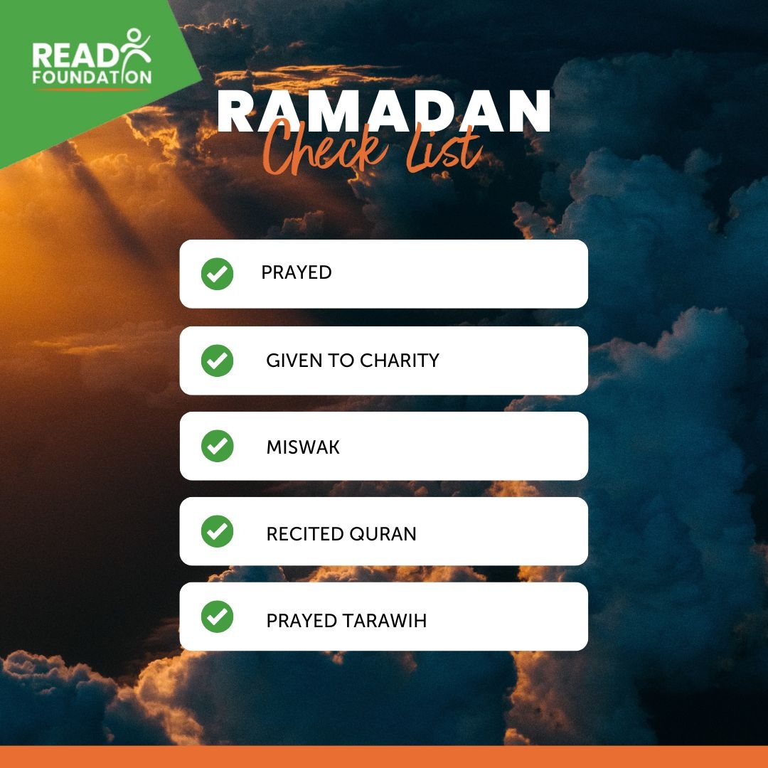 Read_Foundation's tweet photo. Get ready for Ramadan with our Ramadan checklist! From stocking up on dates and water to setting intentions and making time for reflection, our checklist includes all the essentials!β¨
#RamadanChecklist #RamadanPrep #BlessedMonth #Spirituality #Gratitude #Charity #Reflection https://t.co/Bkhqc99EuK