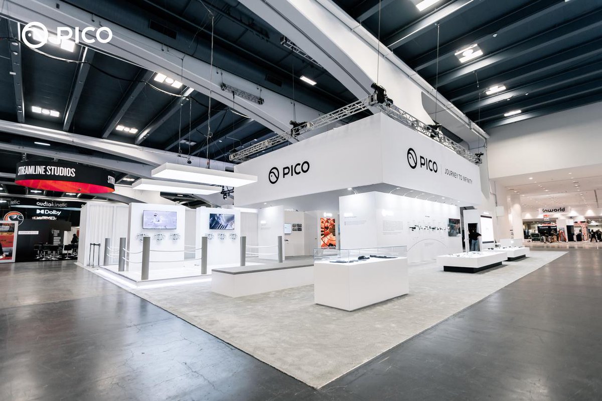 PICOXR's tweet photo. #PICO at #GDC23 is gonna be hard to miss but ICYMI, here's the full view of what you'll be experiencing at GDC! Come say Hi, we won't bite! #PICO4 #VirtualReality #VR #GDC23 #JourneytoInfinity https://t.co/Lh0aKNIatI