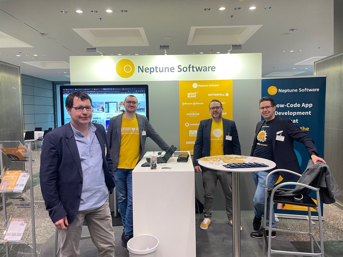 NeptSoft's tweet photo. The @_DSAG Technology Days are well underway in Mannheim! Here is a shot from the #NeptuneSoftware booth from day 1! Looking good #NeptuneCrewππ https://t.co/W0LkloueAB