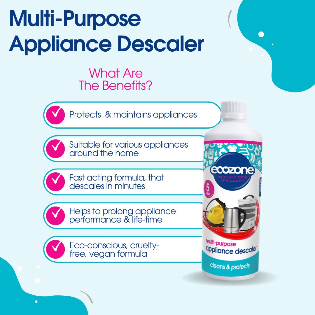 EcozoneProducts's tweet photo. DEEP CLEAN WITH EASE! 💧💫 Explore some of our descalers &amp; maintenance solutions that will help you deep clean with ease this Spring Cleaning season #makeyourhomeanecozone #cleaningtip #springcleaning #crueltyfreeproducts #ecoconscious #cleanwithoutcompromise #cleaningessentials https://t.co/5gYONCpIPb