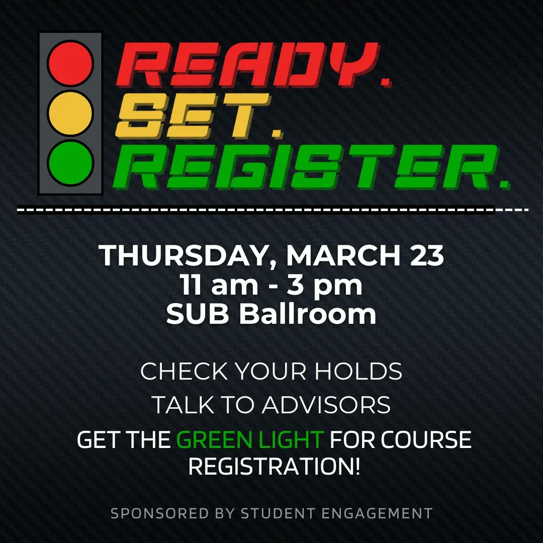 🌷 Spring Registration is coming up! 🌷 This event is a chance for students to make a plan to resolve any outstanding holds, schedule an advising appointment to review course recommendations, explore new major and minor options, and get connected with student support services.