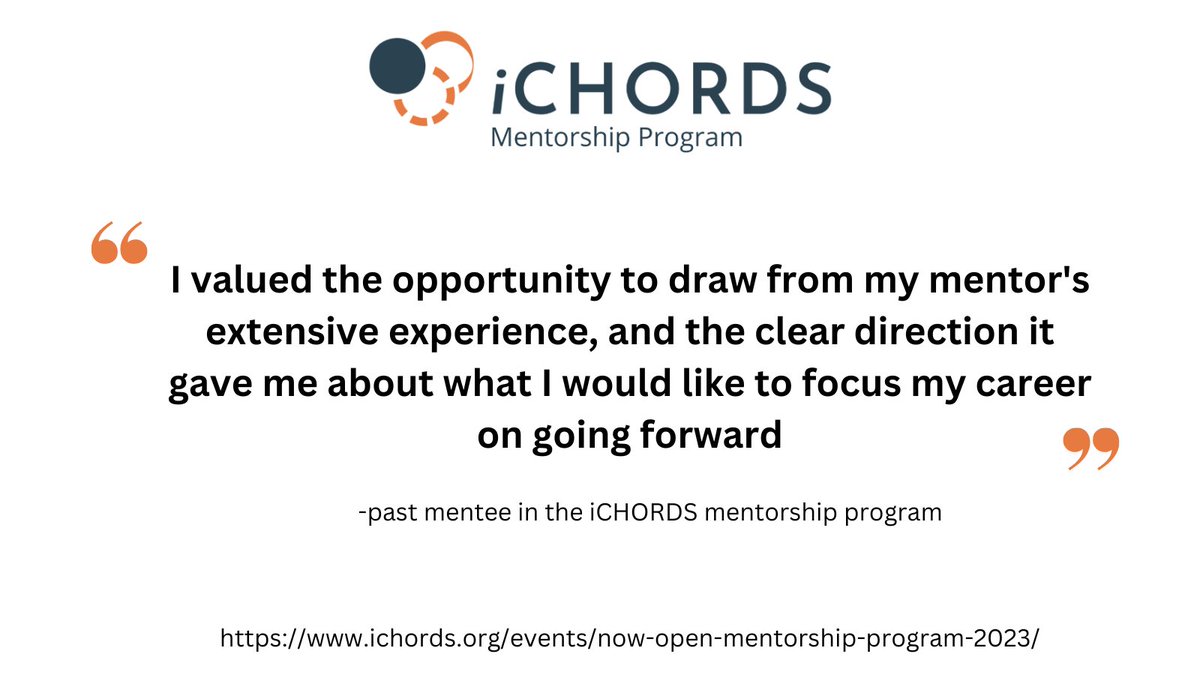 Only 3⃣ days to go! The iCHORDS mentorship program is open to those working in #NTDs &amp; the social &amp; behavioural sciences. Mentees will work on their career goals &amp; mentors will share their expertise with the next generation of NTD professionals. APPLY NOW: ichords.org/events/now-ope…