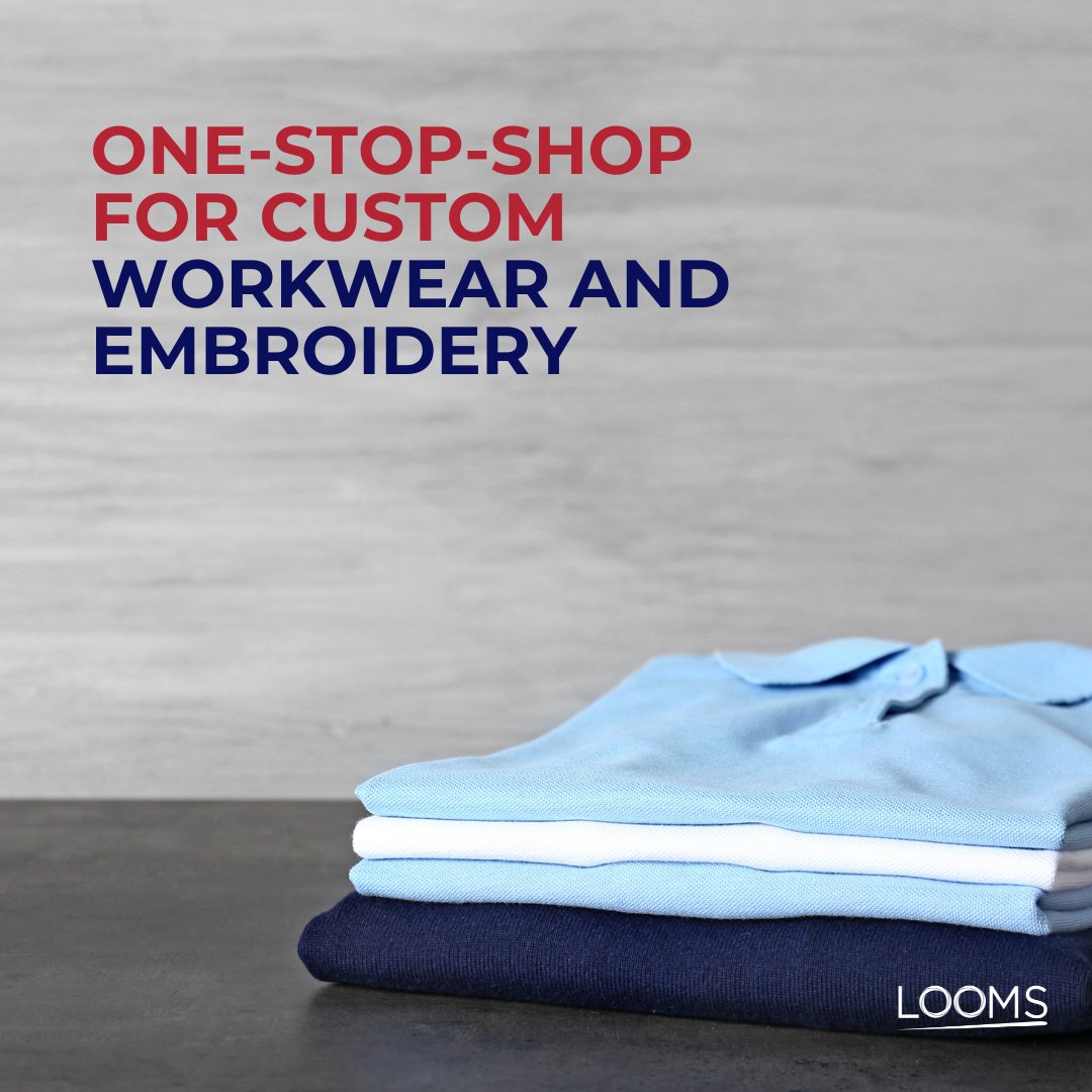 LoomsUk's tweet photo. Looking for customised workwear and embroidery? Look no further! 👀 Looms is your one-stop-shop for all your workwear needs, from customised uniforms to personalised embroidery. Contact us today for a FREE quote! 📩

#loomsuk #workwear #embroidery https://t.co/X6HsCxuE23