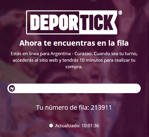 DiarioOle's tweet photo. 🏟️🇦🇷 Más de 200.000 personas en la fila virtual para sacar entradas para el amistoso entre Argentina y Curazao

El partido es el próximo martes en Santiago del Estero https://t.co/fMuPNWjIgI