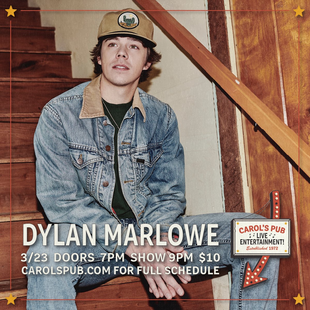TONIGHT | We are looking forward to welcoming <a href="/_dylanmarlowe/">Dylan Marlowe</a>! 7 pm Doors. All guests must have a ticket to enter. Additional tickets will be available for purchase at the door.