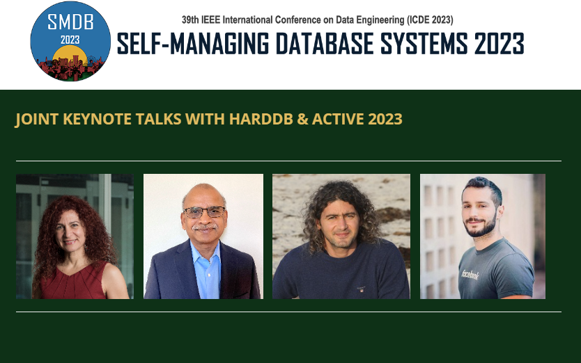 We are excited to announce our keynote talks from four distinguished speakers:
- Anastasia Ailamaki, EPFL and Google, Inc.
- Hanuma Kodavalla, Technical Fellow, Microsoft
- Stratos Idreos, Associate Professor, Harvard
- Pedro Pedreira, Meta