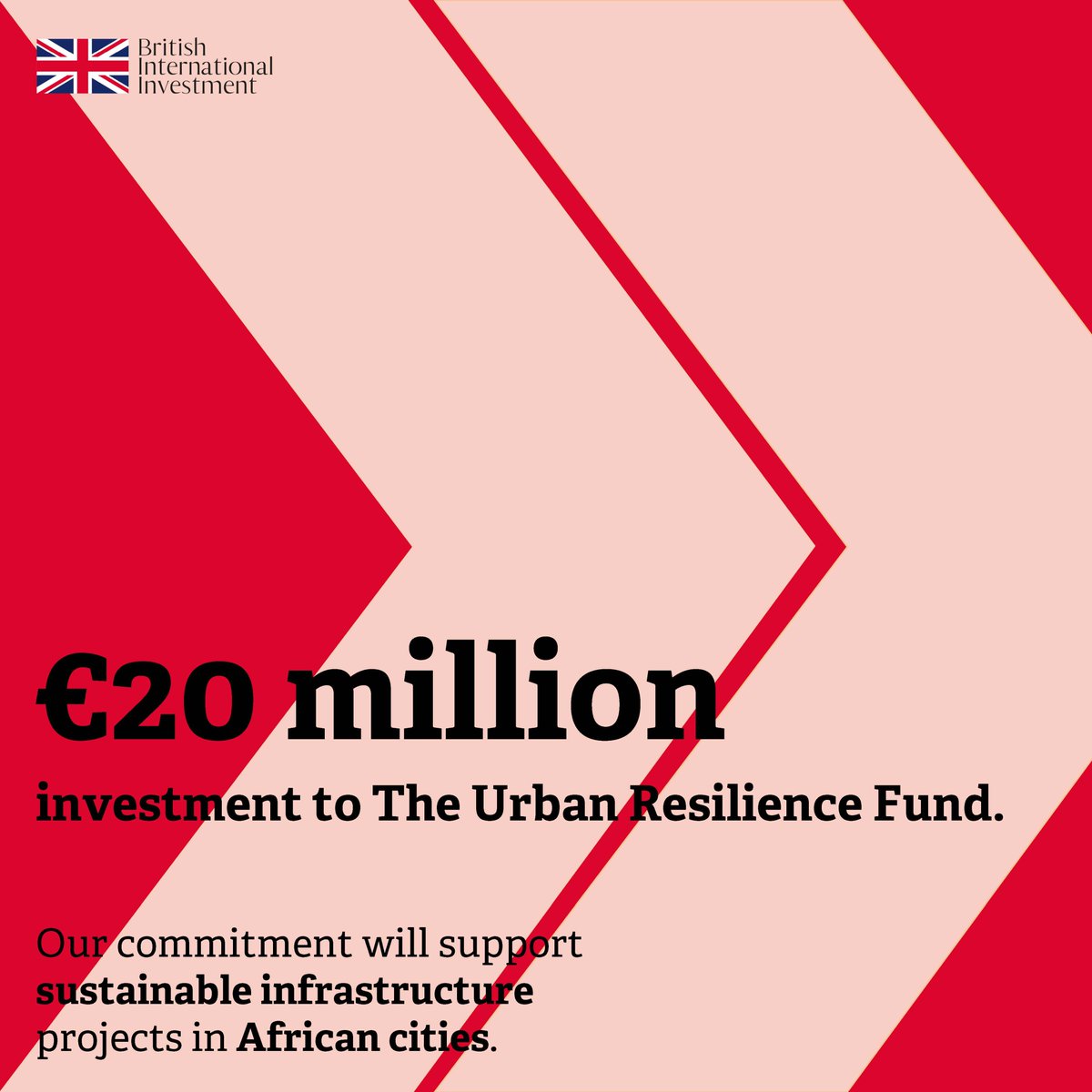 BritishIntInv's tweet photo. We are delighted to announce our first investment into an urban infrastructure fund - a €20 million investment to The Urban Resilience Fund, managed by @Meridiam.

The fund will support sustainable public infrastructure projects in African cities.

➡️ https://t.co/RLaxQ0hqPT https://t.co/qLA83Terk0