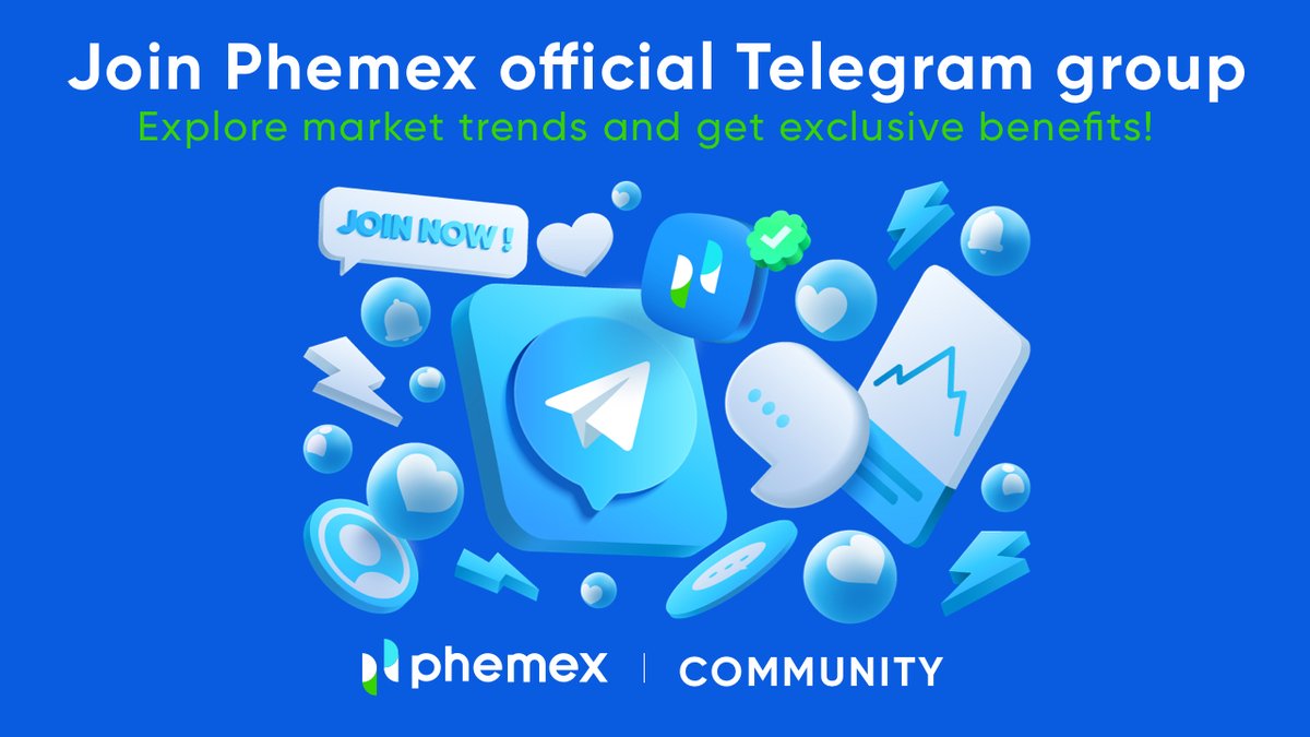 Phemex_official's tweet photo. Be a part of the #Phemex Telegram community ➡️ https://t.co/nAphfAqcR4  #PhemexTelegram #cryptonews #cryptofun #giveaways #crypto https://t.co/rqdahZVGMh