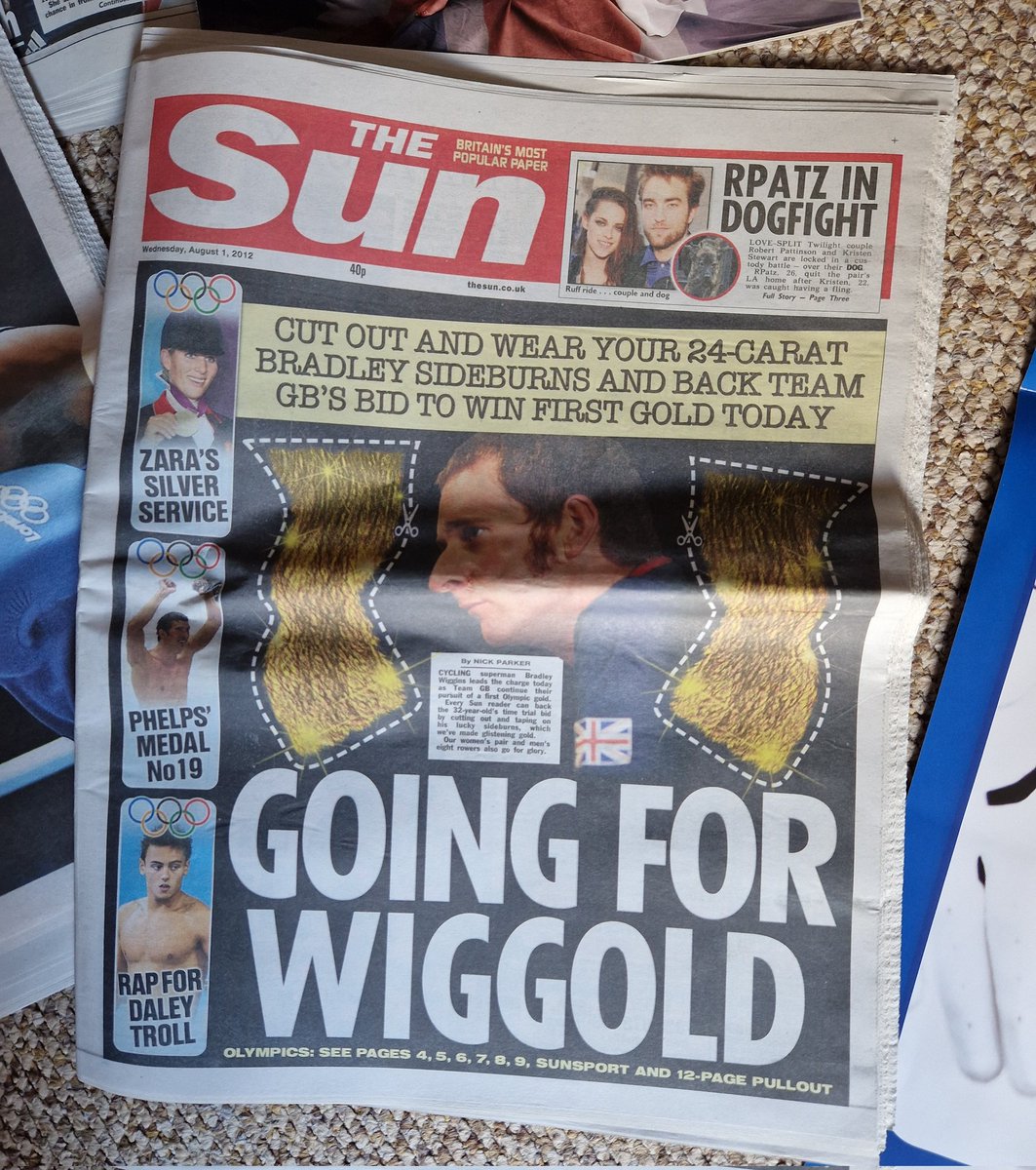 leicesterlizzie's tweet photo. Things you find in your loft part 23...'Cut out and wear' @SirWiggo gold sideburns from 2012 Olmpics... https://t.co/uzm5tmTRZo