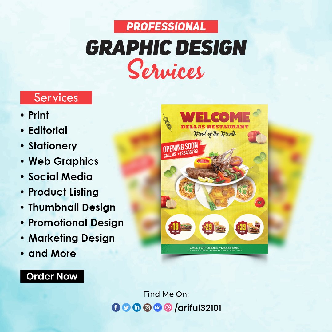 ariful32101's tweet photo. Are you searching for an Editorial Designer for your business or ongoing project?
Please, drop a message with full details.
Order Now: https://t.co/qScaQfKYSw
#editorialdesign #graphicdesigen #designer #magazine #cover #Brochure #catalog #report #ereport #proposal #profile https://t.co/8ejjAbPAGC