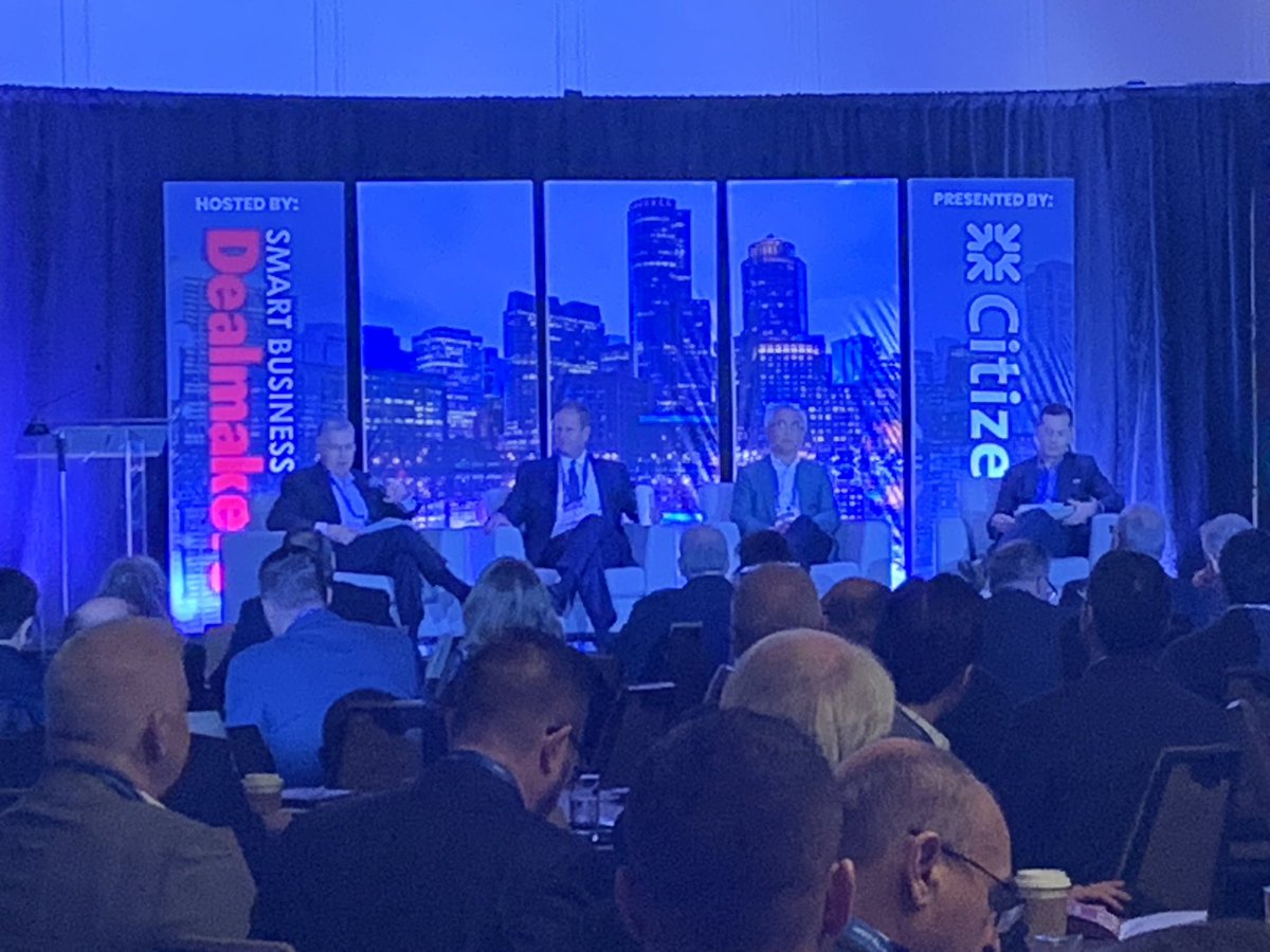 Morning M&amp;A panel discussion <a href="/Smart_Business/">Smart Business</a> Boston Dealmakers Conference. Packed room!