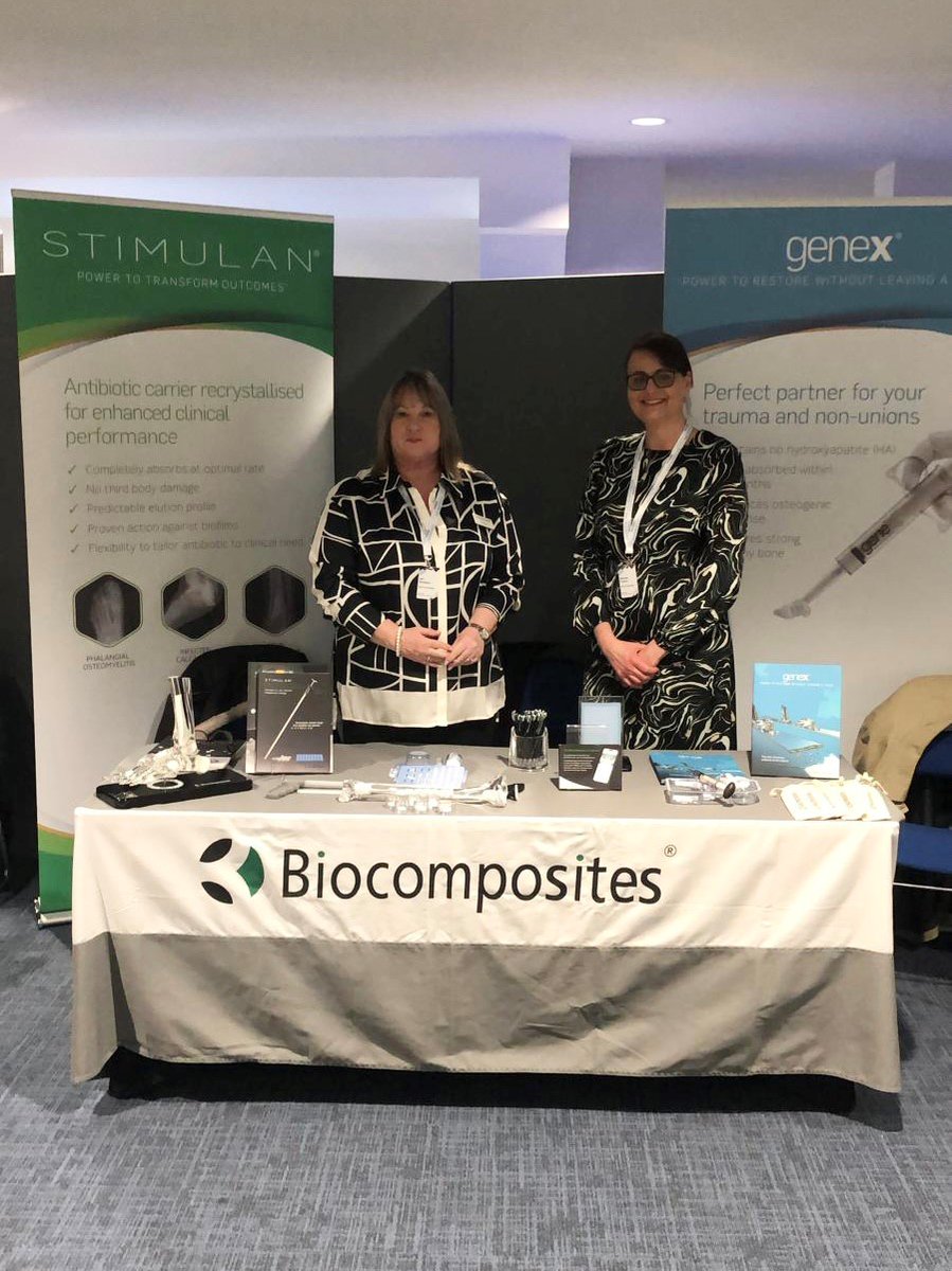 Biocomposites1's tweet photo. If youโre in #Belfast attending the #BLRS2023 meeting, please join Jan and Melissa at the #Biocomposites booth.
See you there!
To learn more about #STIMULAN and #genex please visit: https://t.co/conadcBdML
@LimbRecon #LimbRecon #LimbSalvage https://t.co/pt8ah6BstX