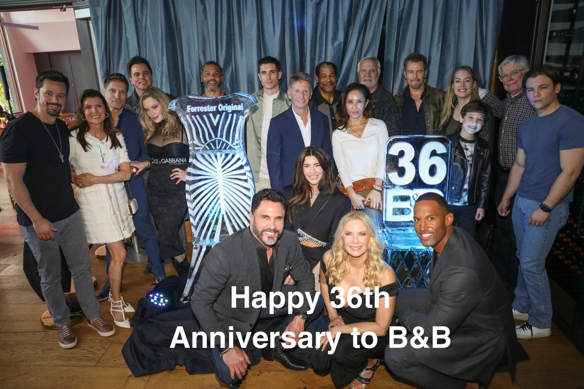 Happy 36th Anniversary to B&B from Belgian Fans and also to @KatherineKellyL  and John McCook as Brooke and Eric for 36 years in @boldandbeautifulcbs  @davidgregg