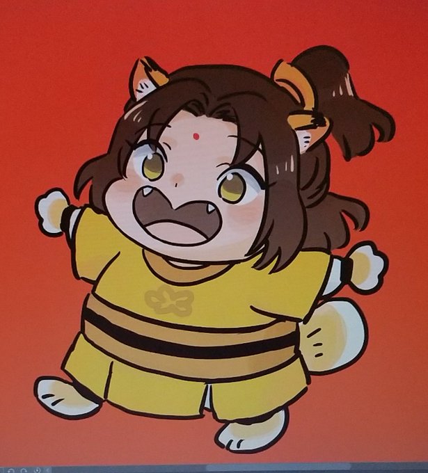 スマホケース用ぶーやお描いてるんだけど普段使い用だからもっと控えめなキャラデザ(点目とか?)の方がいいんかなって思いだしたけどこれがぶーやおだしなあ～ 