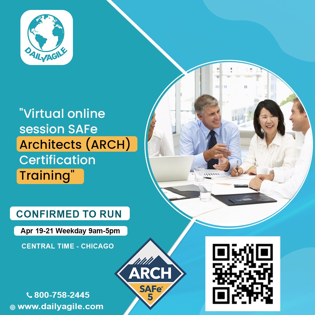agilekiran's tweet photo. Are you looking for a certification that will set your practices apart from the competition? Then you need to check out #SAFeArchitects (#ARCH) Certification Training! To register here - https://t.co/2rJJfYvjTx or WhatsApp us ☎ +1 (610) 564-7659  #dailyagile #SAFecourse https://t.co/qEgWYEDh5n
