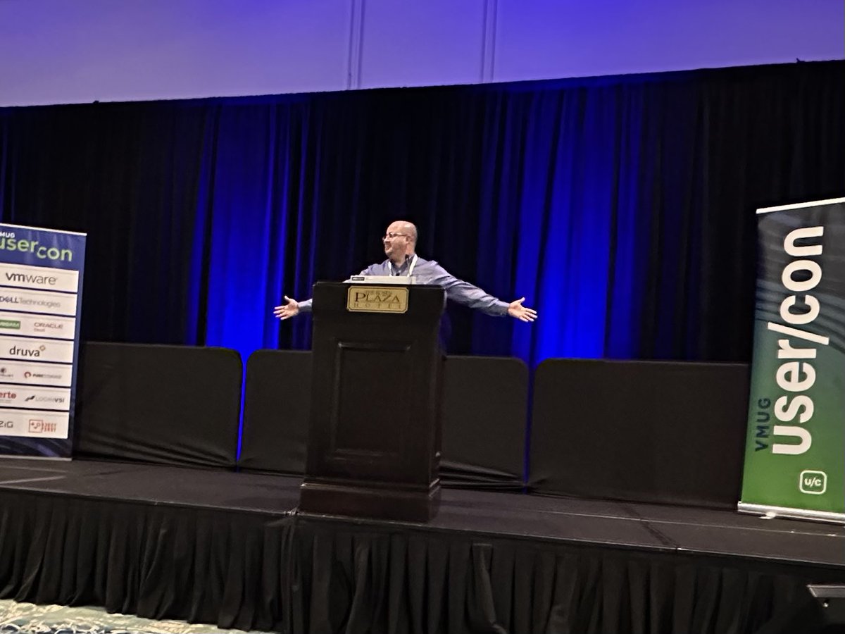 The Florida VMUG Usercon has kicked off!! Thank you to our keynote speaker <a href="/arielsanchezmor/">Ariel Sanchez Mora @arielsanchezmora@vmst.io</a> #orlvmug