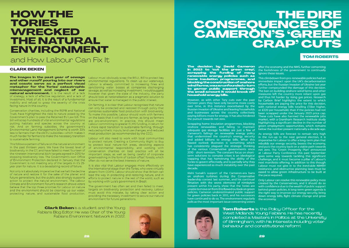 Young Fabians Environment Network tweet media