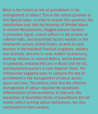 irsh_iisg's tweet photo. What is the historical role of punishment in the management of labour? That is the central question of our newest Special Issue: Punishing Workers, Managing Labour, eds Christian De Vito and Adam Fagbore. Read here: https://t.co/PCSfRAMpil #twitterstorians #socialhistory https://t.co/ubsIQ7rxeq