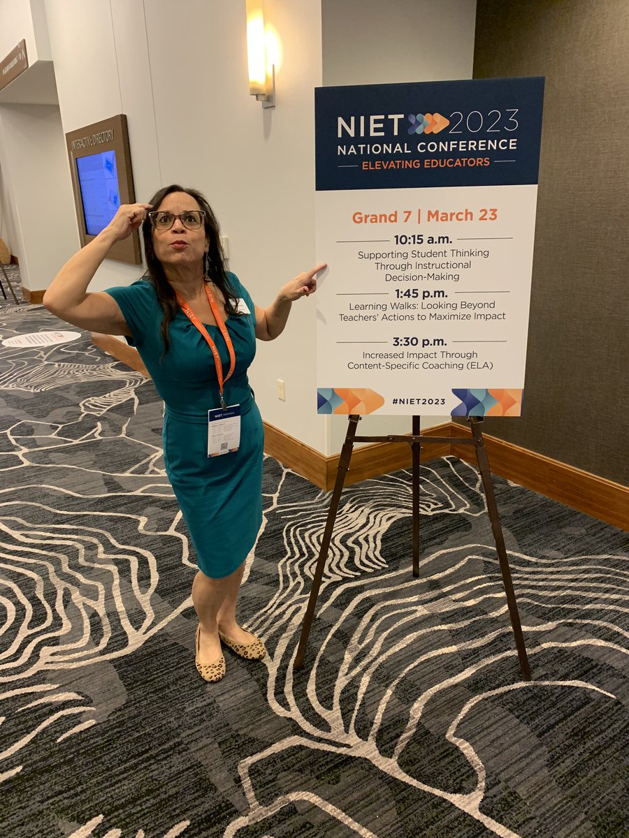 It’s go time! <a href="/NIETteach/">National Institute for Excellence in Teaching</a> National Conference 2023! Come see me in Grand 7 (blocks A &amp; E) to learn about elevating student thinking through instructional decision making 🤔👩🏻‍🏫