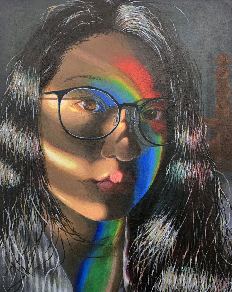 CONGRATULATIONS to Lucy J. for receiving a Silver Medal for her portfolio “Anthony & I” and her painting “Nature’s Makeup” from @ArtistJodi DP IV class. Her work represents the top 1% of 260,000 entries. @artandwriting #FirebirdArt #arteducation #highschoolart #YouthArtMonth