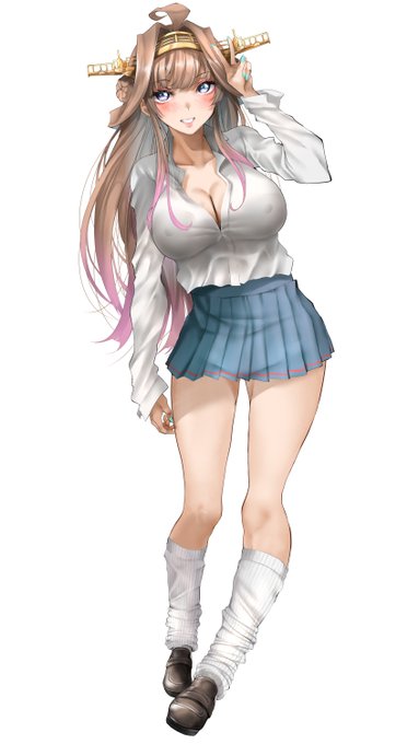 ギャル金剛ちゃん(再掲) 
#既掲でもいいのでとにかく金剛型を貼ろう 