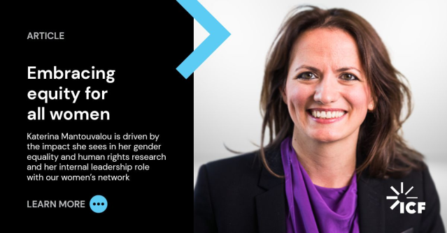 LarkinRecruits's tweet image. .@ICF is full of people doing incredible, purpose-driven work that is making a real difference and Katerina Mantouvalou is a shining example of this. Check out this Q&amp;amp;A to learn more about how her work is advancing gender equality and human rights. bit.ly/42BvtNk