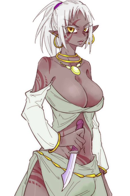 そして今日の一日一枚。
ふたなりダークエルフという概念について考える。 