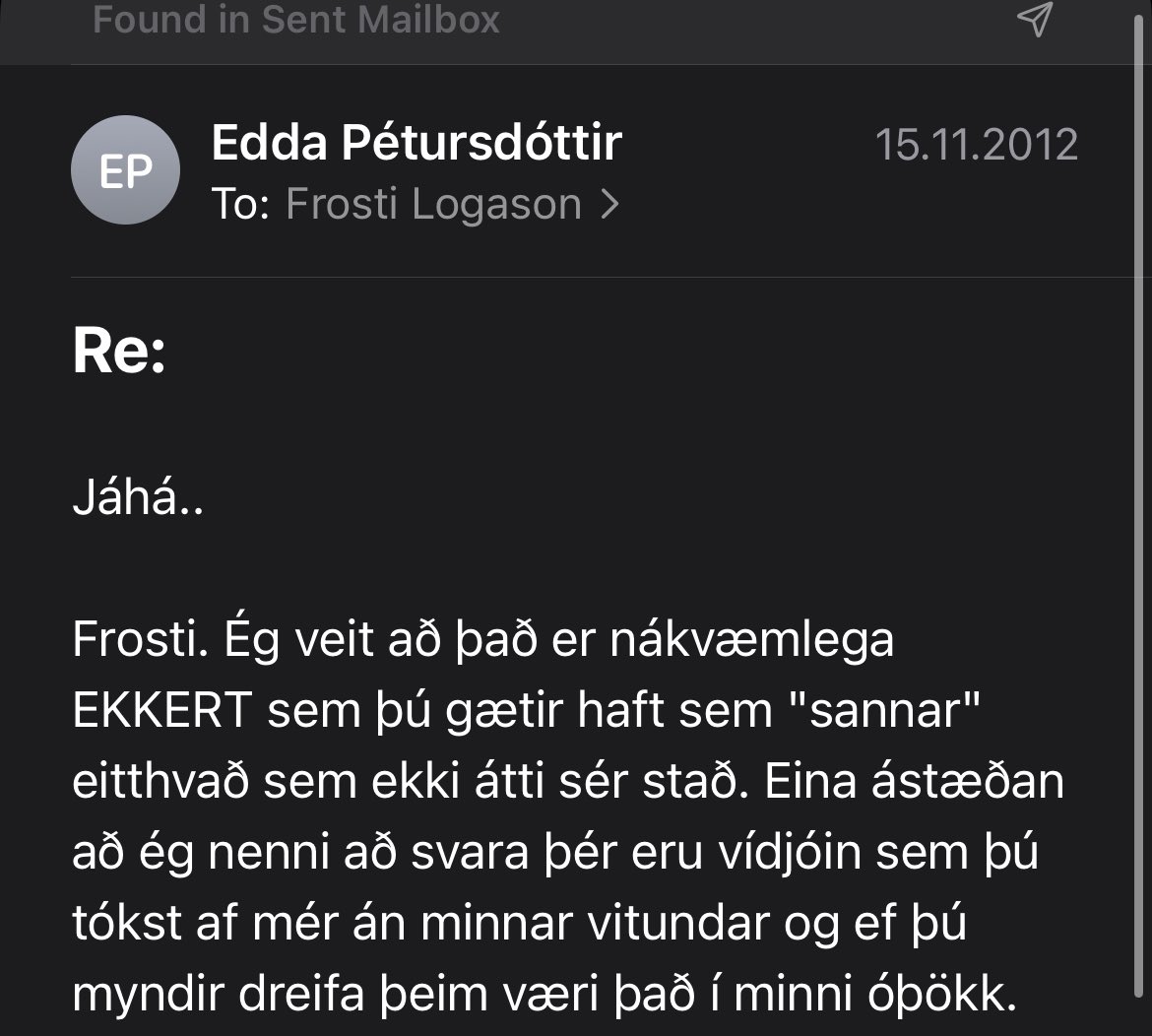 Ég sagði <a href="/eddafalak/">Edda Falak</a> að svara FL ekki. Ég hef upplifað þetta sjálf frá honum, að vera krafin svara ítrekað. En svörin skiptu ekki máli, hann trúir bara því sem hann vill trúa og krefst ÞESS. Hann neitar alfarið að heyra og meðtaka sannleikann.