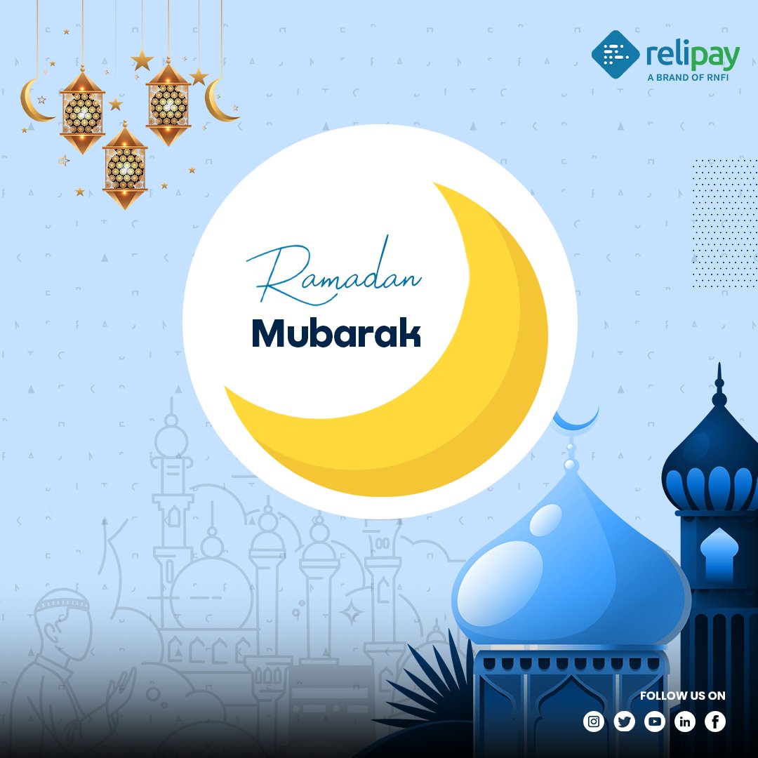 RnfiServices's tweet photo. May the holy month of 𝐑𝐚𝐦𝐚𝐝𝐚𝐧 bring you renewed faith, strengthen your spirit, and fill your heart with joy and peace. 𝐑𝐚𝐦𝐚𝐝𝐚𝐧 𝐌𝐮𝐛𝐚𝐫𝐚𝐤 to all from 𝐑𝐞𝐥𝐢𝐩𝐚𝐲.
.
.
.
.
#Ramzan2023 #fasting #Ramdan #Mubarak #RamdanKareem #rnfi #rnfiservicesofficial #Relipay https://t.co/H3u2E1Y1qf