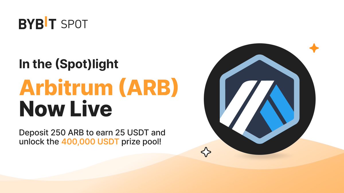 Bybit_Official's tweet photo. 📣 Now Live on #Bybit Spot: $ARB !

$ARB deposits are already opened and withdrawals will be available from Mar 24, 2023.

👉🏻 Trade now: https://t.co/8g1tIskZYX

#TheCryptoArk #BybitSpot https://t.co/5tHQ9rVLBe