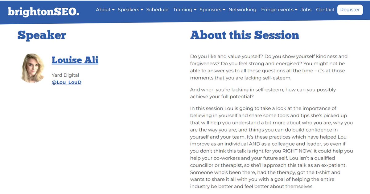 Just practiced my #BrightonSEO presentation on our CEO and made her cry. 

If you fancy being punched in the feels, please do come see my talk on Thursday 20th April around 10.40am ♥️