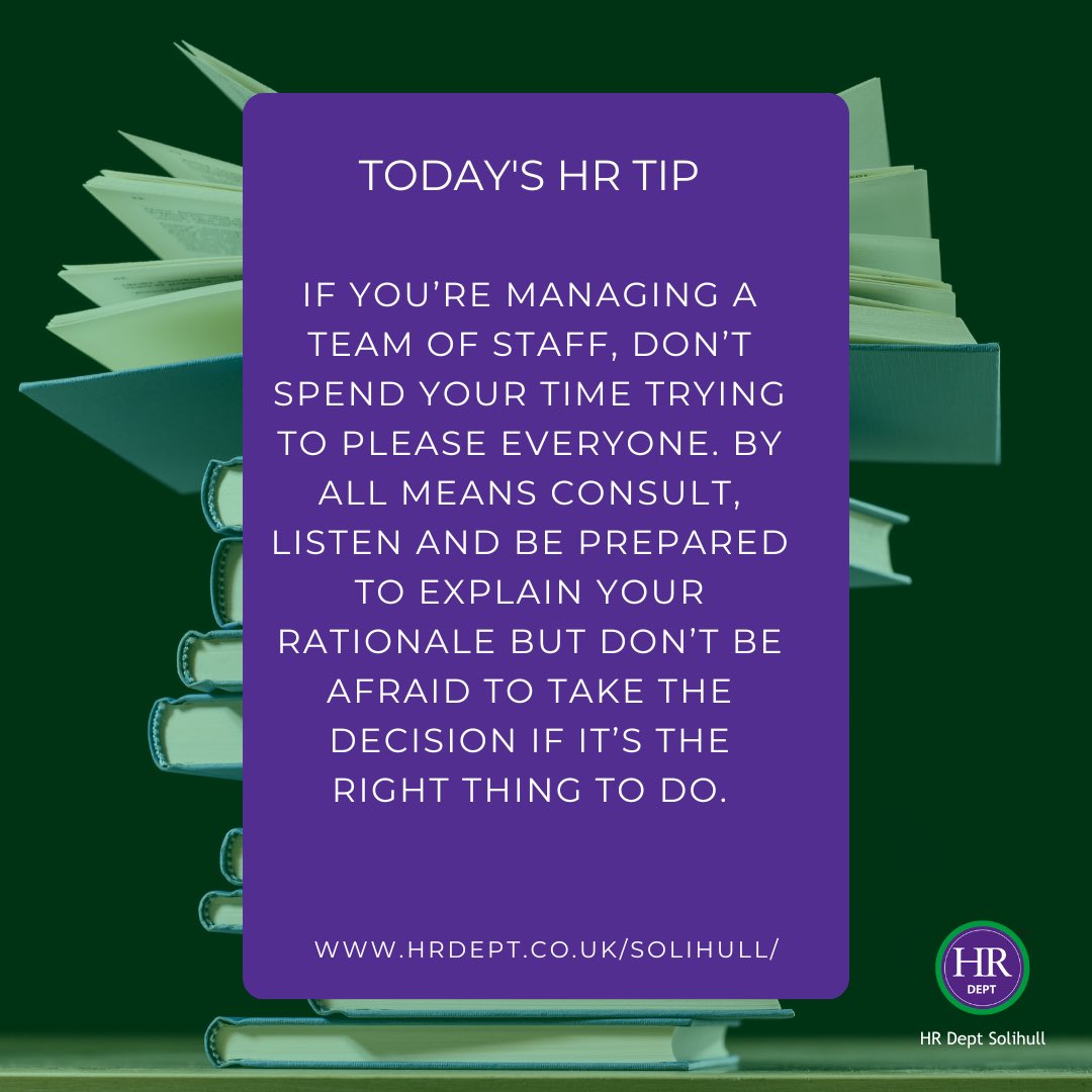 Today's HR Tip

#hrtip #businessowners #hrsolihull #employer #outsourcedhr #solihull #solihullbusiness #humanresources #tips