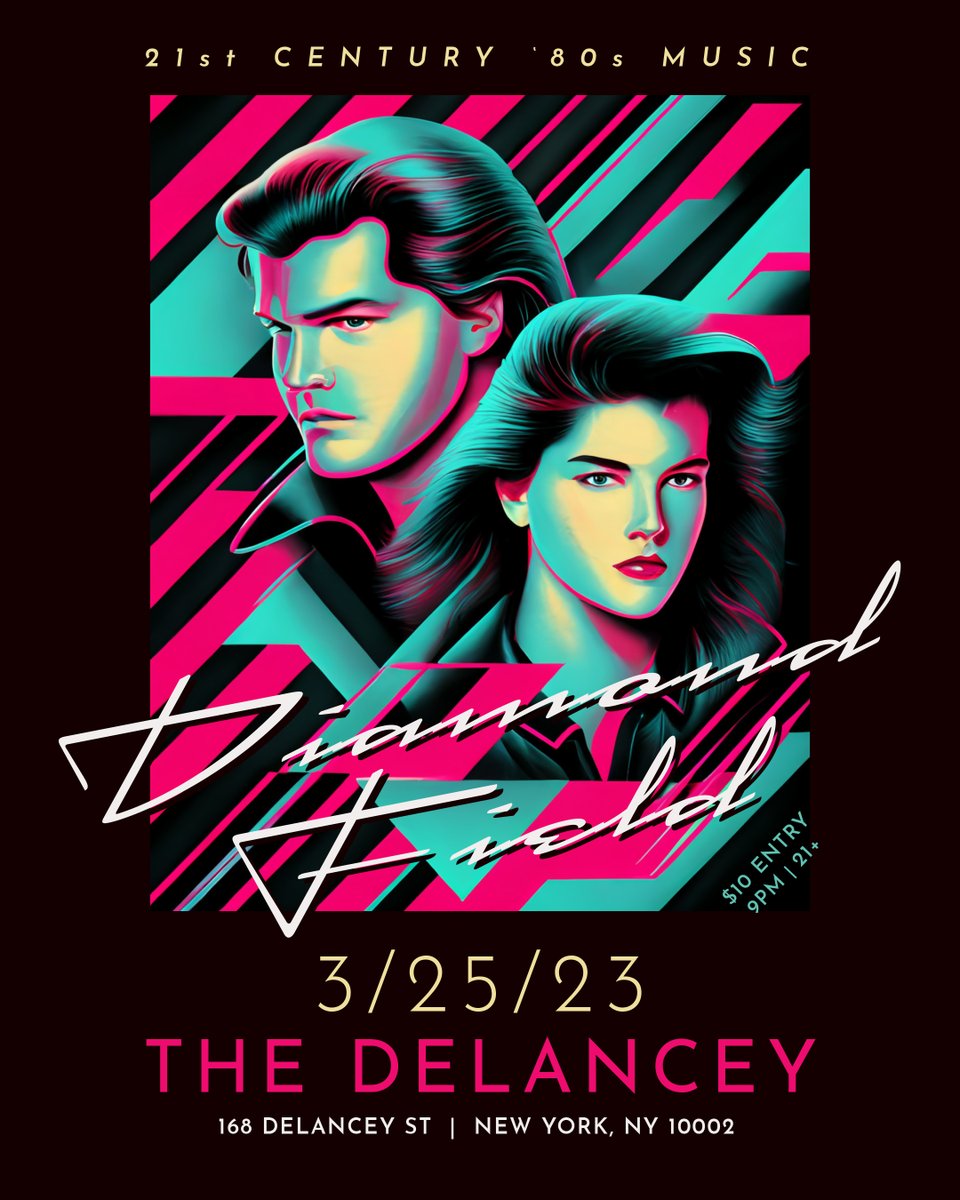 diamond_field's tweet photo. NYC people - why not make a (synth) night of it this Saturday?
Come see Diamond Field at the Delancey at 9pm and then head to @NightWavNYC for some heavier action with their Gost tribute night! #synthwave #synthpop #darkwave #diamondfield #gost #nightwav #NewYorkCity https://t.co/0bc7koj6ml