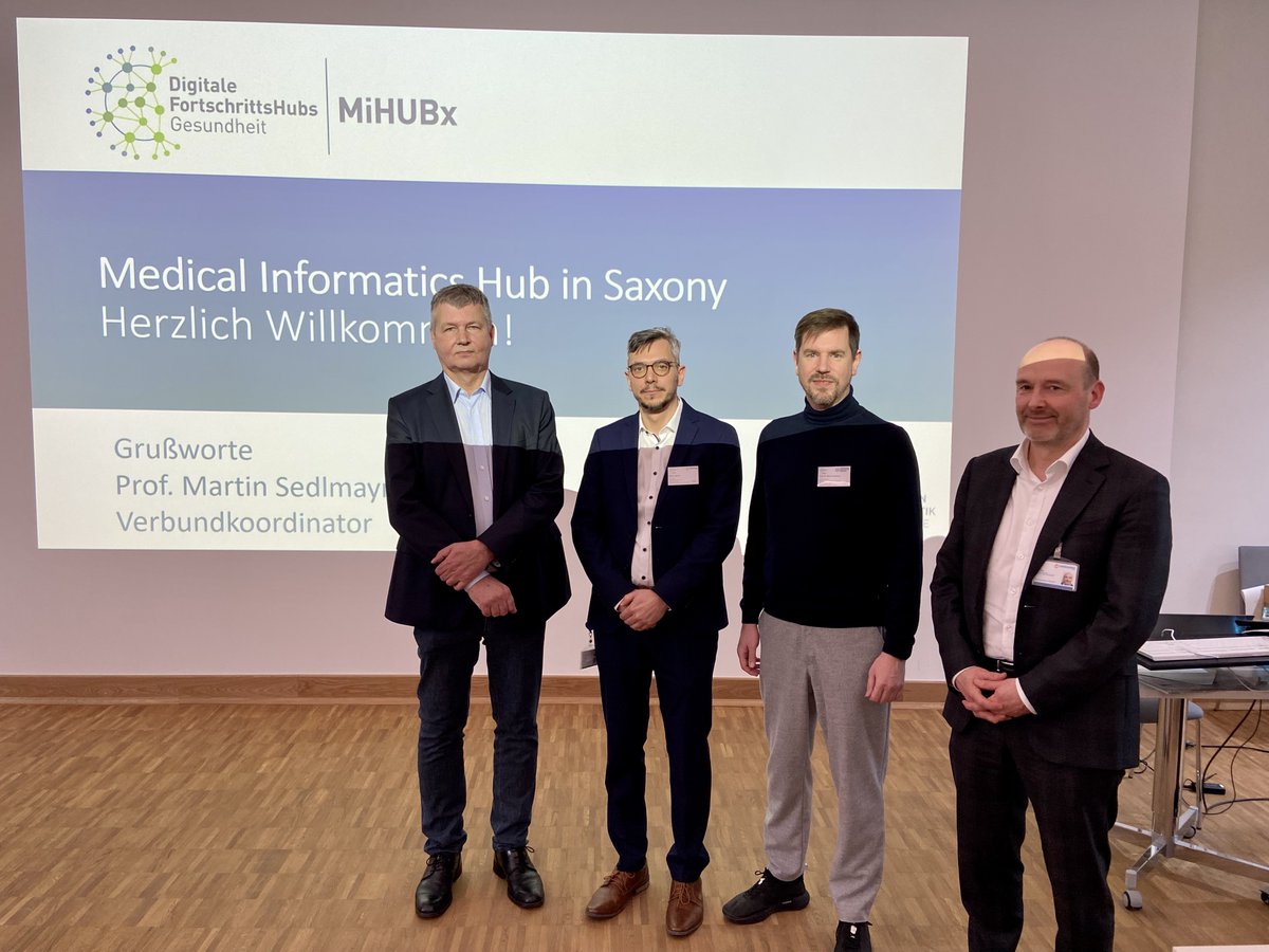 MiHUBx - Medical Informatics Hub in Saxony (@mihubx) on Twitter photo Prof. Ralf Steinmeier (medizinischer Geschäftsführer <a href="/KlinikumC/">Klinikum Chemnitz</a>), @Bartos__Martin, <a href="/MI_Sedlmayr/">Martin Sedlmayr</a> und Dr. Frank Nüßler (Leiter Bereich Informatik <a href="/KlinikumC/">Klinikum Chemnitz</a>) begrüßen und eröffnen unsere nunmehr dritte <a href="/MiHUBx/">MiHUBx - Medical Informatics Hub in Saxony</a>-Hauptversammlung. <a href="/MII_Germany/">Medizininformatik-Initiative</a> <a href="/MIRACUM_de/">MIRACUM</a> <a href="/TMF_eV/">TMF e.V.</a> <a href="/BMBF_Bund/">BMBF</a> Prof. Ralf Steinmeier (medizinischer Geschäftsführer <a href="/KlinikumC/">Klinikum Chemnitz</a>), @Bartos__Martin, <a href="/MI_Sedlmayr/">Martin Sedlmayr</a> und Dr. Frank Nüßler (Leiter Bereich Informatik <a href="/KlinikumC/">Klinikum Chemnitz</a>) begrüßen und eröffnen unsere nunmehr dritte <a href="/MiHUBx/">MiHUBx - Medical Informatics Hub in Saxony</a>-Hauptversammlung. <a href="/MII_Germany/">Medizininformatik-Initiative</a> <a href="/MIRACUM_de/">MIRACUM</a> <a href="/TMF_eV/">TMF e.V.</a> <a href="/BMBF_Bund/">BMBF</a>