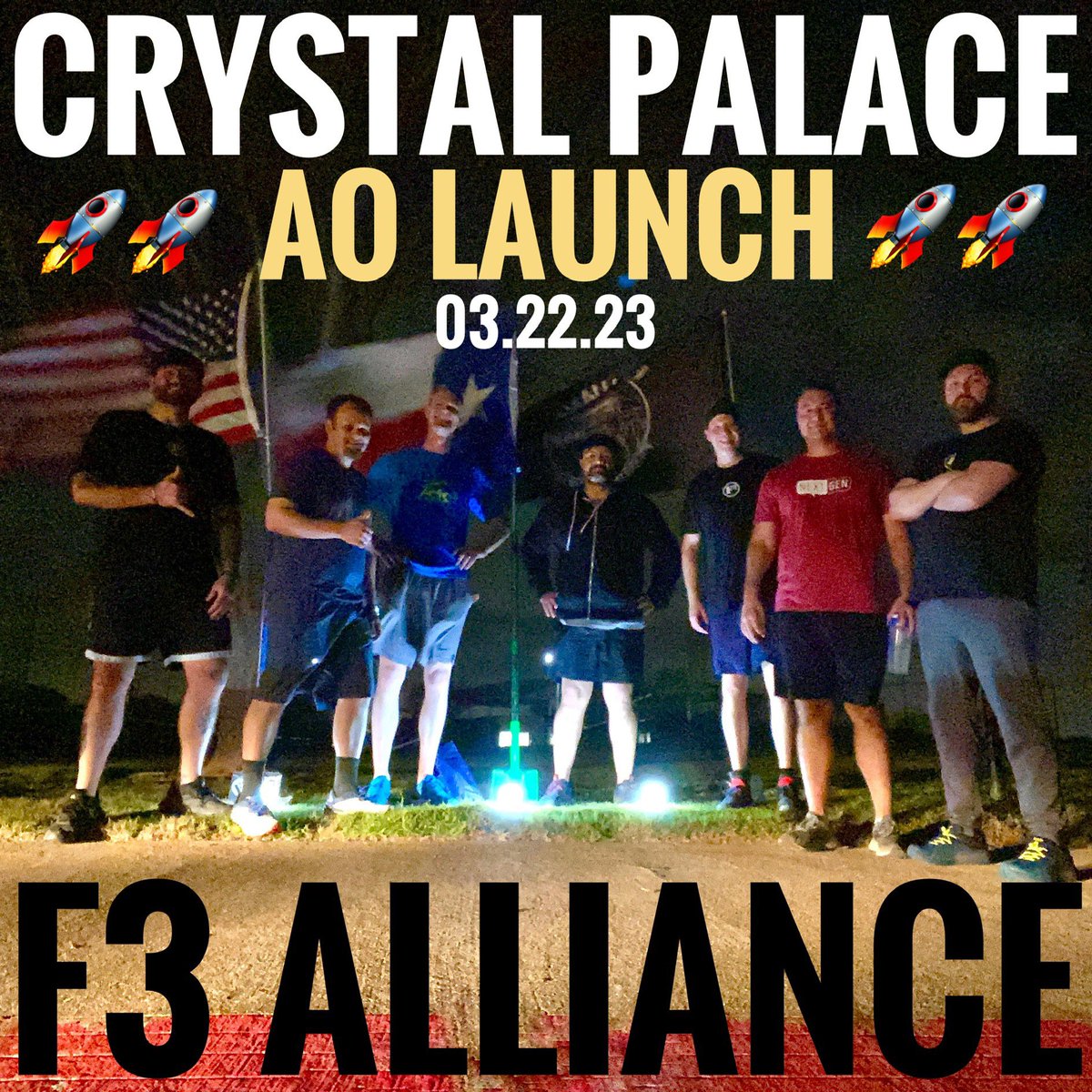 F3Alliance's tweet photo. CRYSTAL PALACE launched yesterday at Cross Timbers Park w/7 PAX! This new AO serves the men of the NRH area, WED at 05:30
👏🏼👏🏼👏🏼Details on IG:
https://t.co/GTaRIvRtoT

@F3Expansion @F3Nation @F3_WalkOn 
#f3alliance #f3nation #f3expansion #aolaunch #fitnessfellowshipfaith https://t.co/EHuKi5FRhS