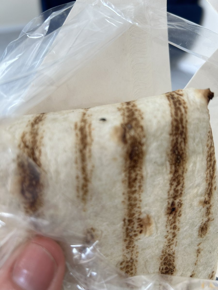 MissBarradell's tweet photo. @GreggsOfficial Just found this little fella crawling in my wrap from your wigston store 😳 https://t.co/W2a2tL7Fgn