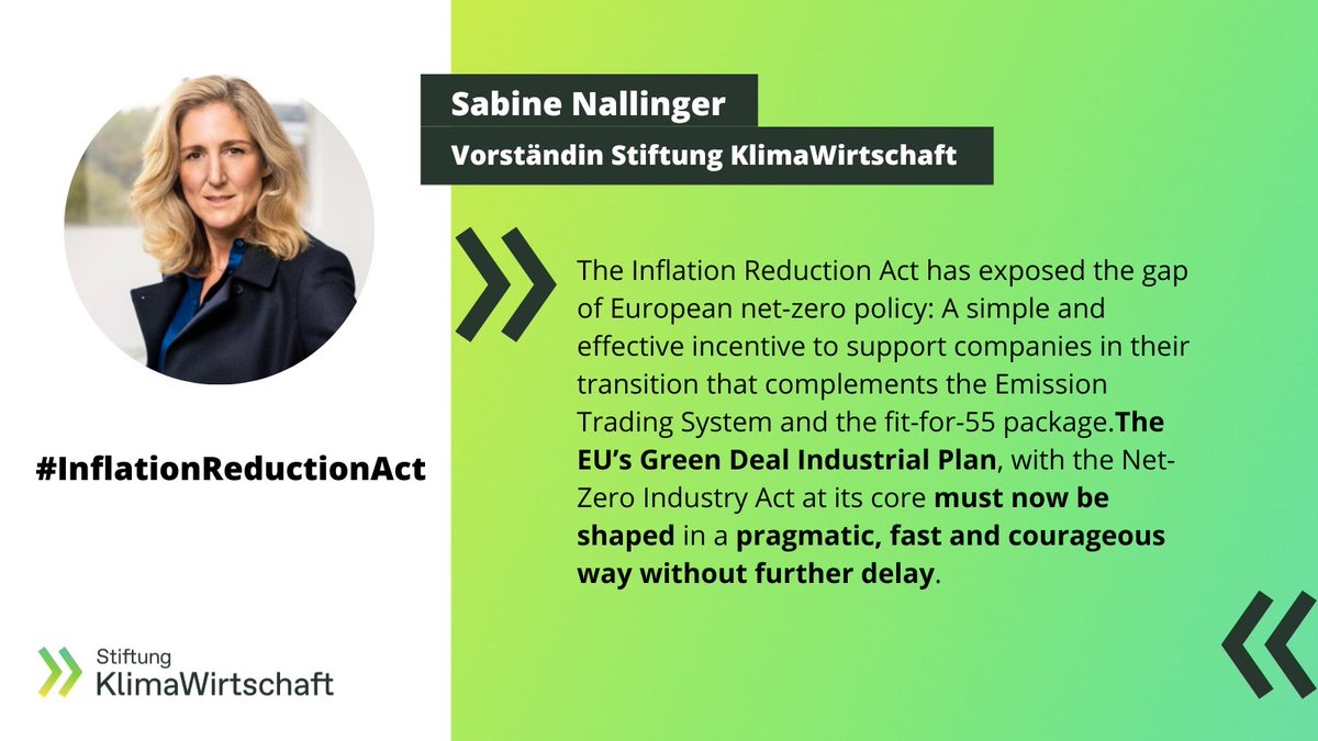A new study commissioned by Stiftung KlimaWirtschaft & conducted by Deloitte analyzes the EU’s response to the #IRA and the net-zero challenge. Check out our key takeaways & the full study here 👉🏼 bit.ly/3lywUvp #NetZeroIndustryAct #GreenDeal #EUindustrialpolicy