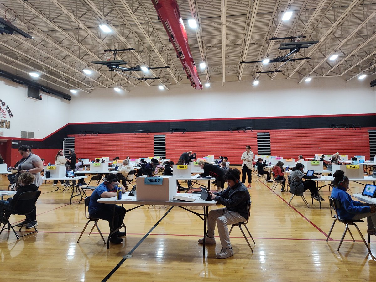 5th graders are doing an incredible job this morning on iReady testing! #Math #iReady #NIS #ROAR 🐾♥️