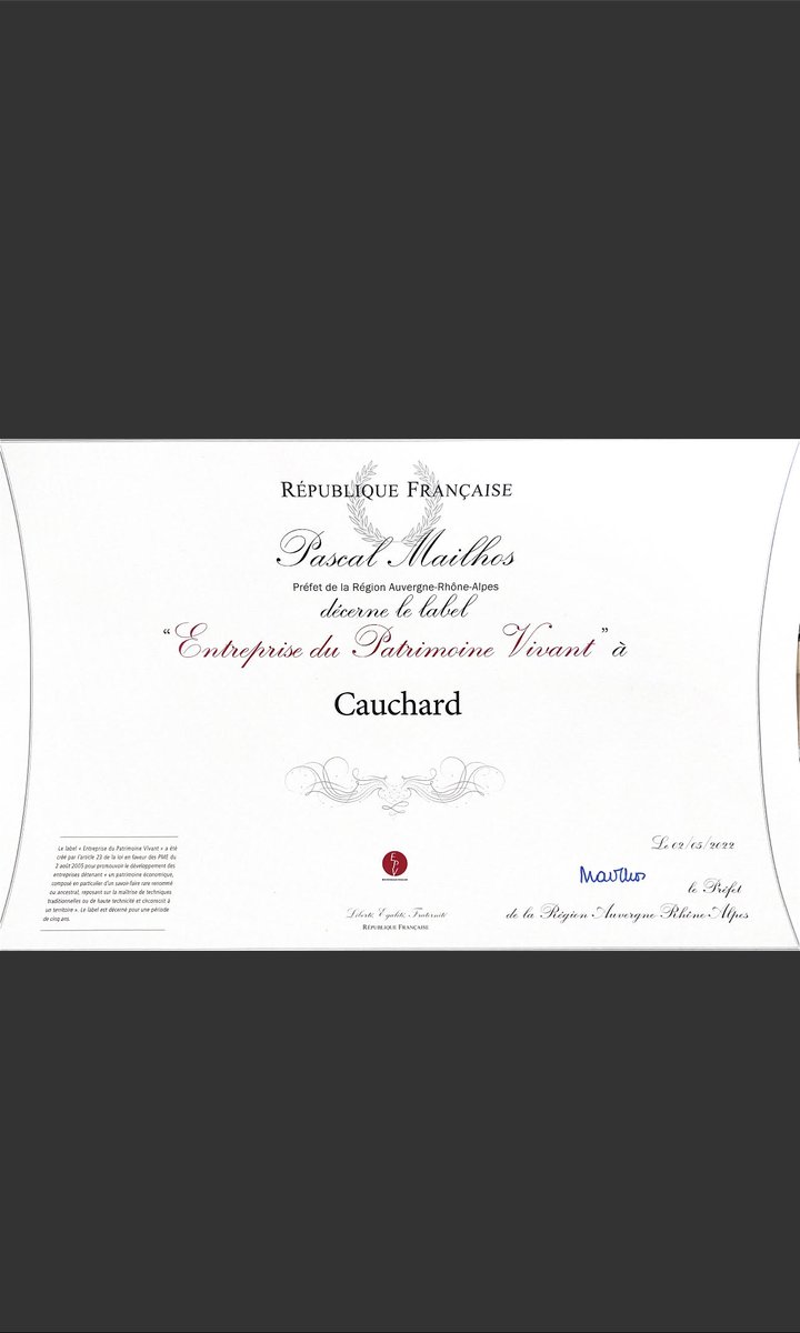 Nous étions hier à la  Préfecture Auvergne-Rhône-Alpes pour la remise officielle du <a href="/labelepv/">Label EPV</a> - L'excellence des savoir-faire français. 🇫🇷

C'est une fierté et une récompense : ce label d'Etat valorise l'excellence de notre savoir-faire.