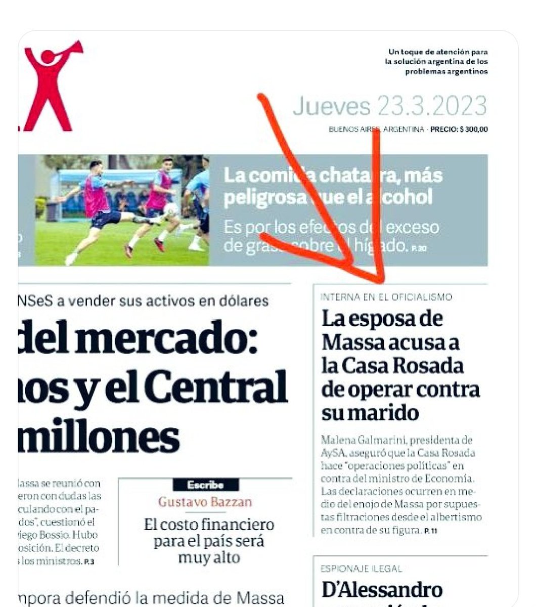 Pablo Mirolo (@pablomirolo) on Twitter photo Hay que ser misogino y machirulo #Clarín para titular en estos tiempos "la mujer de..." @MalenaMassa es dirigente política, feminista, politóloga, presidenta de <a href="/AySA_Oficial/">AySA S. A.</a>. Hay que ser misogino y machirulo #Clarín para titular en estos tiempos "la mujer de..." @MalenaMassa es dirigente política, feminista, politóloga, presidenta de <a href="/AySA_Oficial/">AySA S. A.</a>.