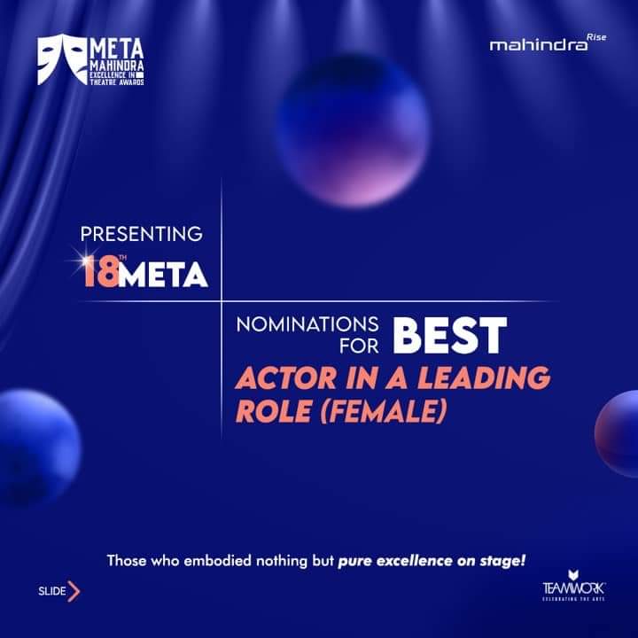 Revathi65325449's tweet image. The second category we got nominated in for the METAwards is the best leading actor (female)
Catch her performance on world theatre day, 27 March, at the Shri Ram centre for performing arts, New Delhi. 
#transcommunity  #theatre #production #kattiyakkari #biriyani @ThamizhachiTh