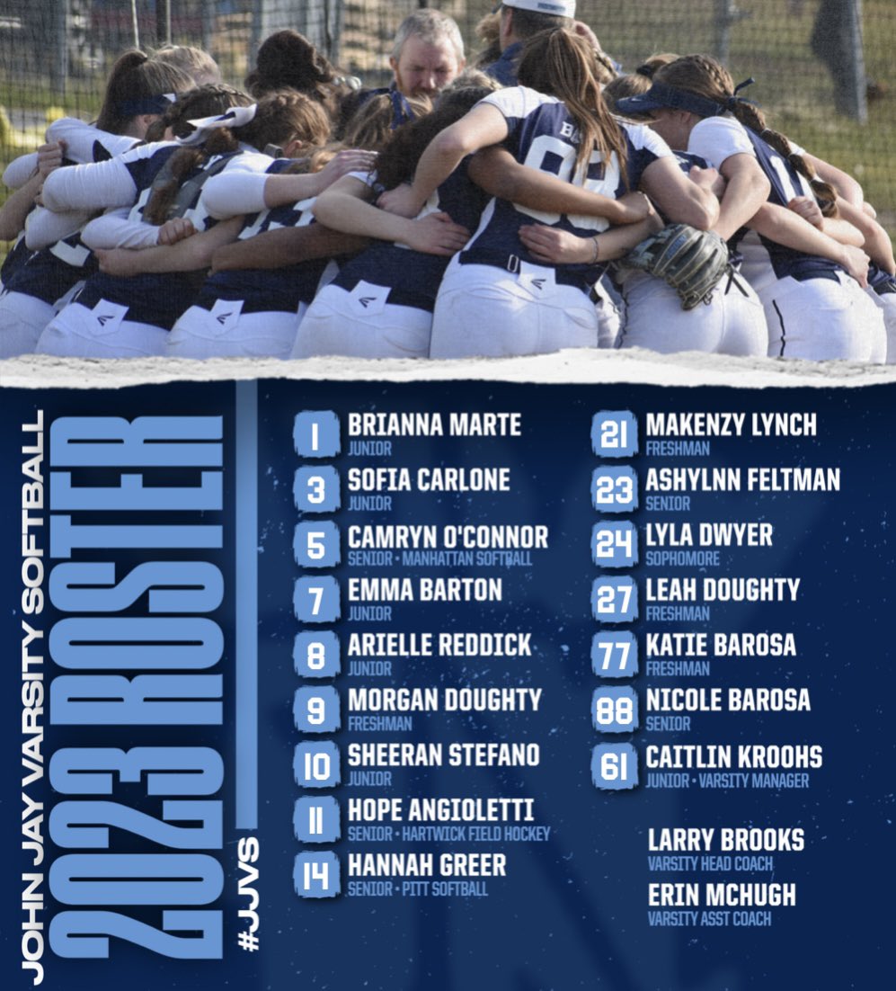 SCRIMMAGE TODAY 🚨

Check out our 2023 Roster &amp; stay tuned for some “Meet the Team” content coming soon… 

<a href="/WCSDAthletic/">WCSDAthletics</a> <a href="/LoHud_Debbie/">‎✵ Debbie Schechter ‎︽✵︽⭐️ 💙💙💙💙💙</a> <a href="/LoHudSoftball/">Lohud Softball</a> <a href="/PJSports/">Poughkeepsie Journal Sports</a> <a href="/JJEFAthletics/">JJPatriots</a>