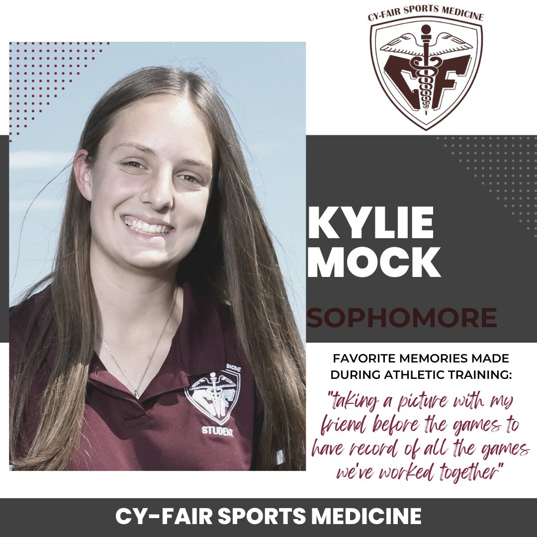 For National Athletic Training Month we are recognizing one of our students each day who help us behind the scenes. Today's spotlight is:

#BFND_AT #BFND #NATM2023